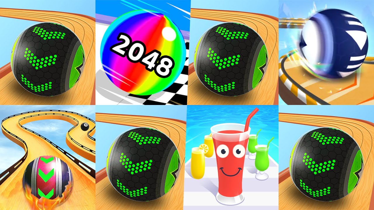 Going Balls Vs Sky Rolling Ball 3D, Rolling Ball Sky Escape, Juice Run, Ball Run 2048 Gameplay