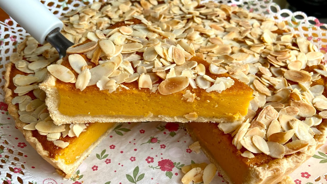 Tarte de Abóbora 🥧 com mel e amêndoa torrada!