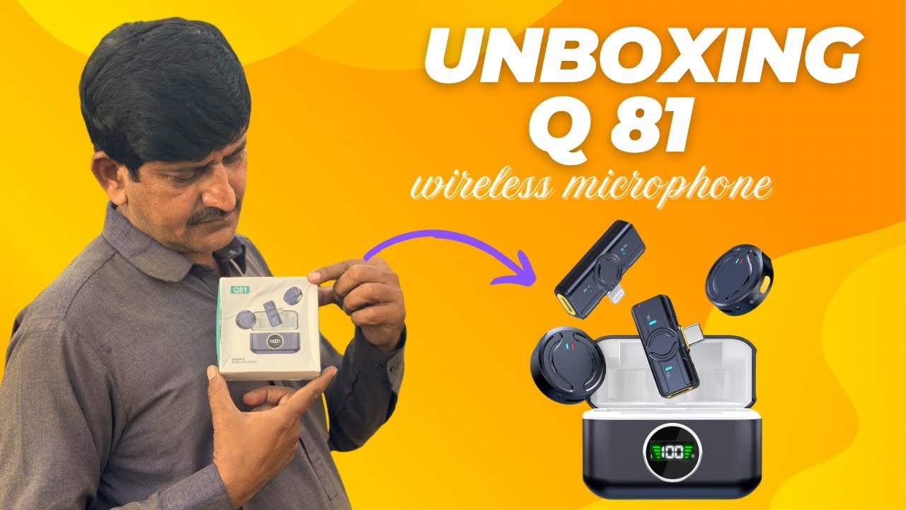 Unboxing Q81 | wireless microphone | Best Wireless Microphone