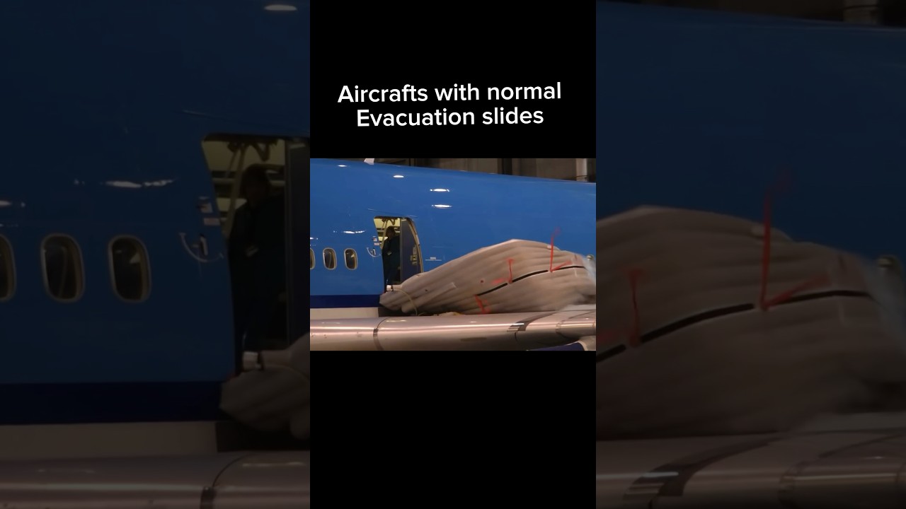 Aircrafts with normal evacuation slides vs the a380 #shorts #facts #factsyoudidntknow #aviation