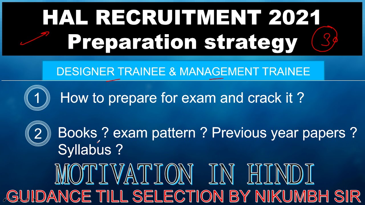 HAL EXAM PREPARATION STRATEGY 2021