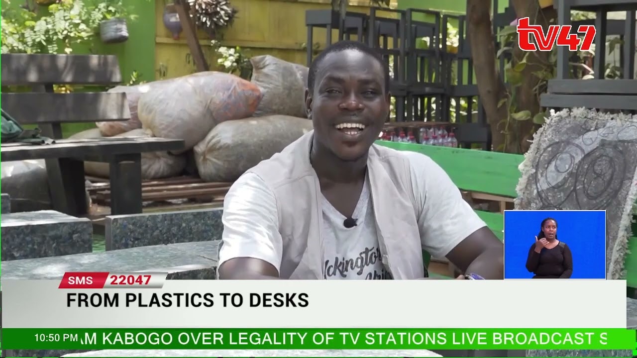 Ghanaian inventor Makafui Awuku transforms plastic waste into school desks