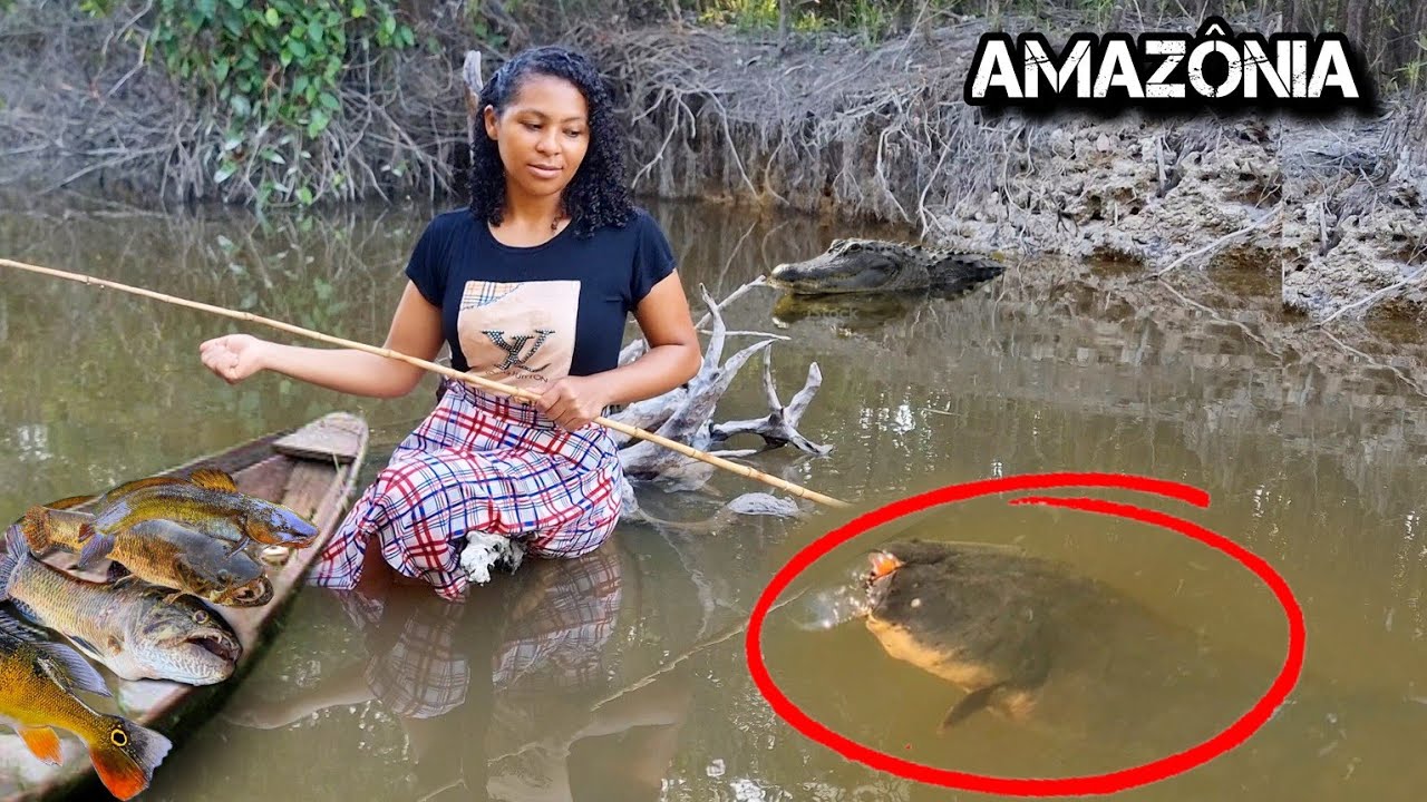 O PERIGO nos CERCOU na PESCARIA de PEIXE GRANDE no MEIO da FLORESTA AMAZÔNICA