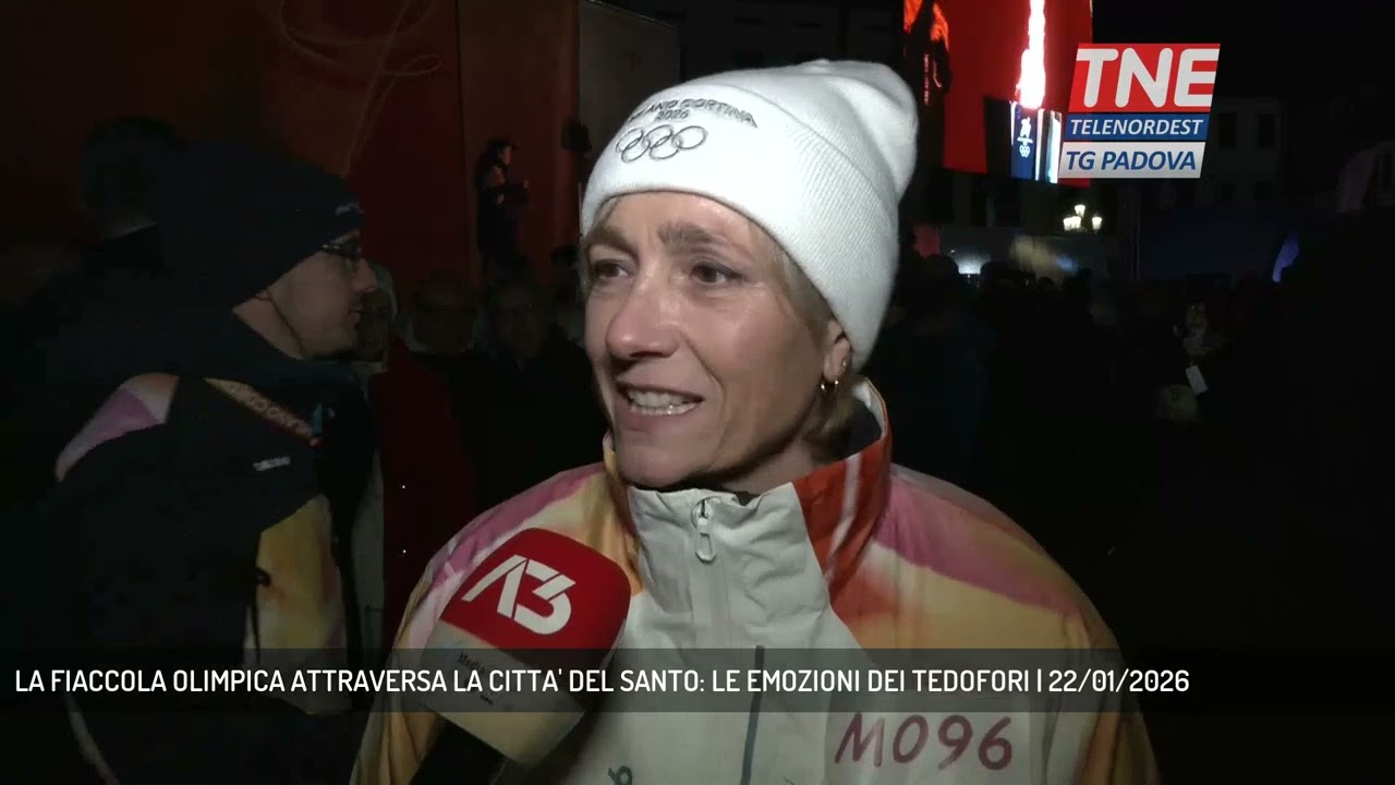 LA FIACCOLA OLIMPICA ATTRAVERSA LA CITTA' DEL SANTO: LE EMOZIONI DEI TEDOFORI | 22/01/2026
