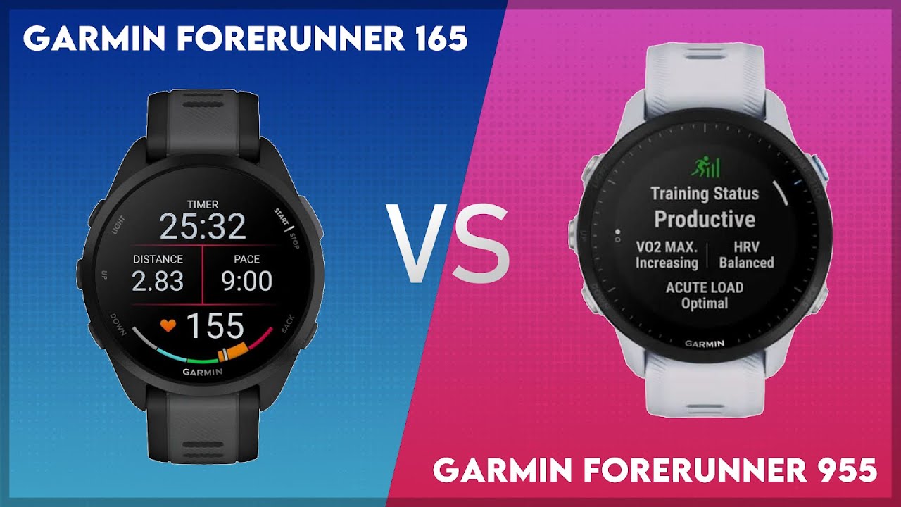 Garmin Forerunner 165 vs Garmin Forerunner 955 Comparison