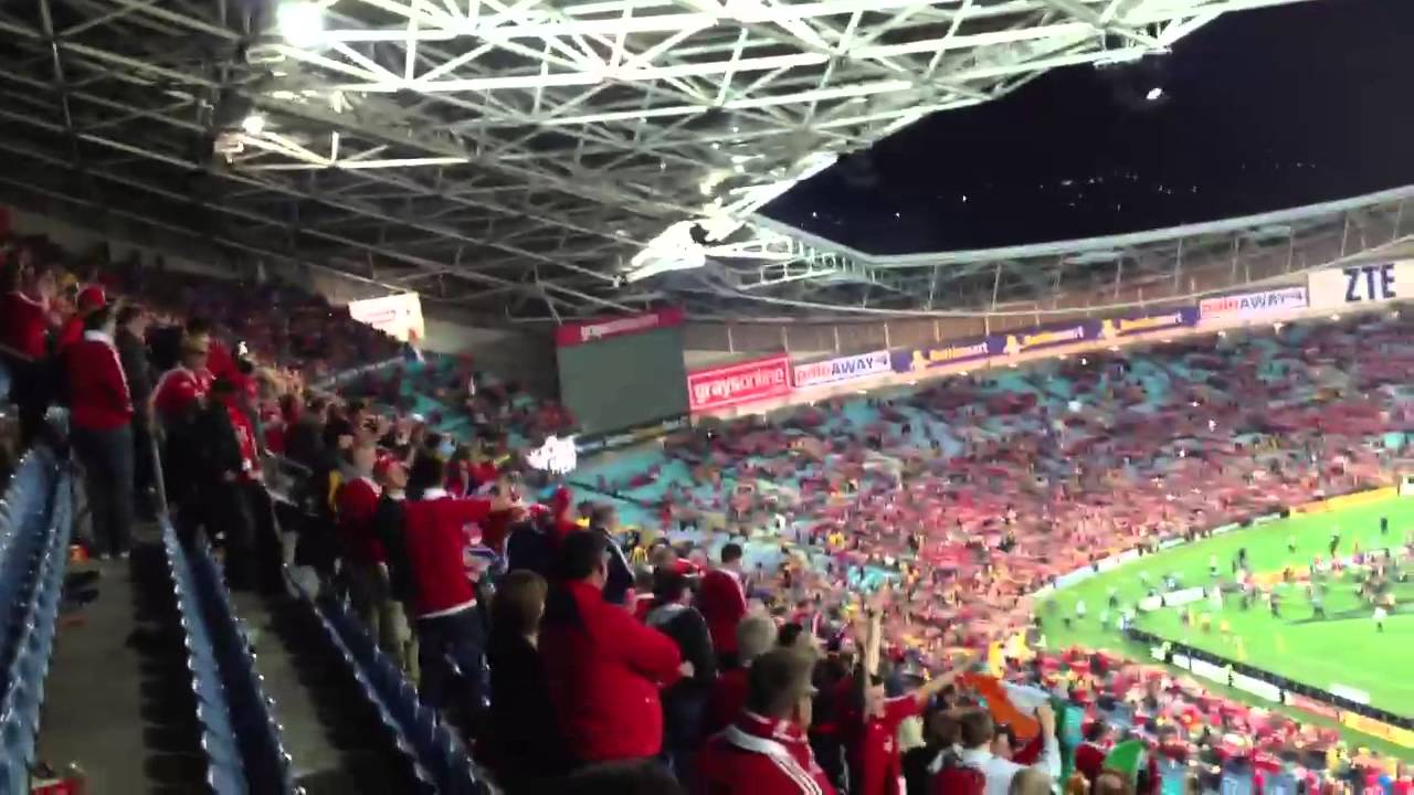 British & Irish Lions fans sing 