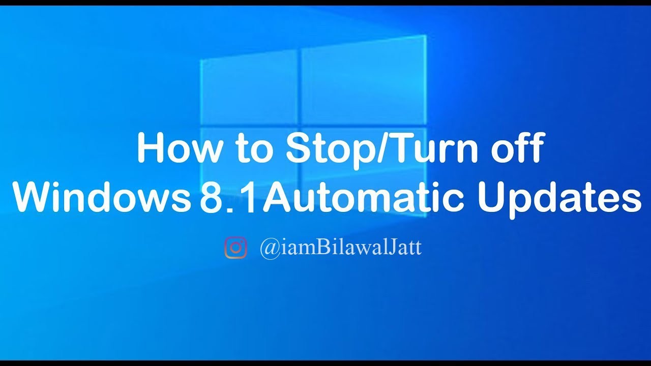 How to disable Windows Update in Windows 8.1 | @iamBilawalJatt