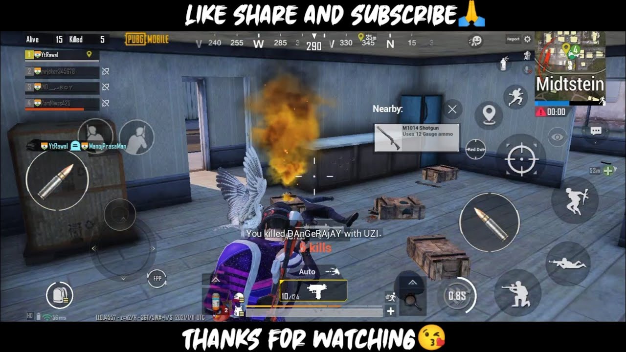 Pubg Mobile Kr 1 Vs 2 Intense Fight 😱😱