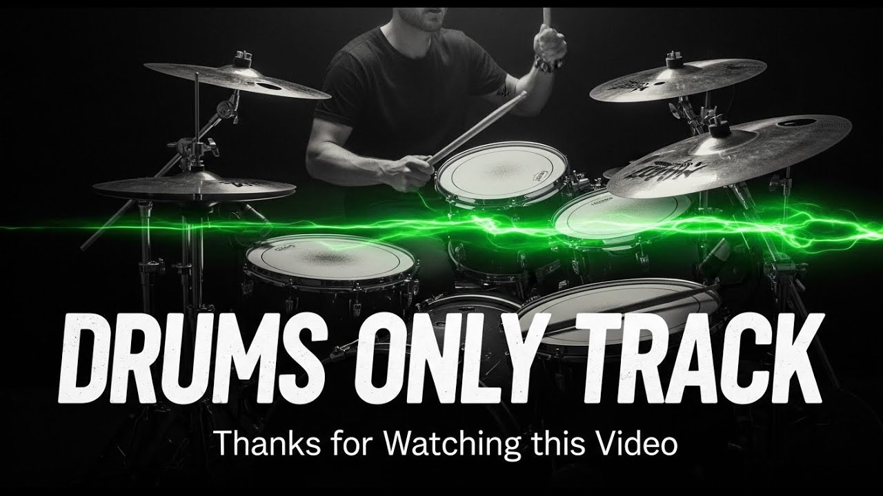 Blues Drums Only Guitar Jam Track at Medium Speed for All Guitar Players Skills