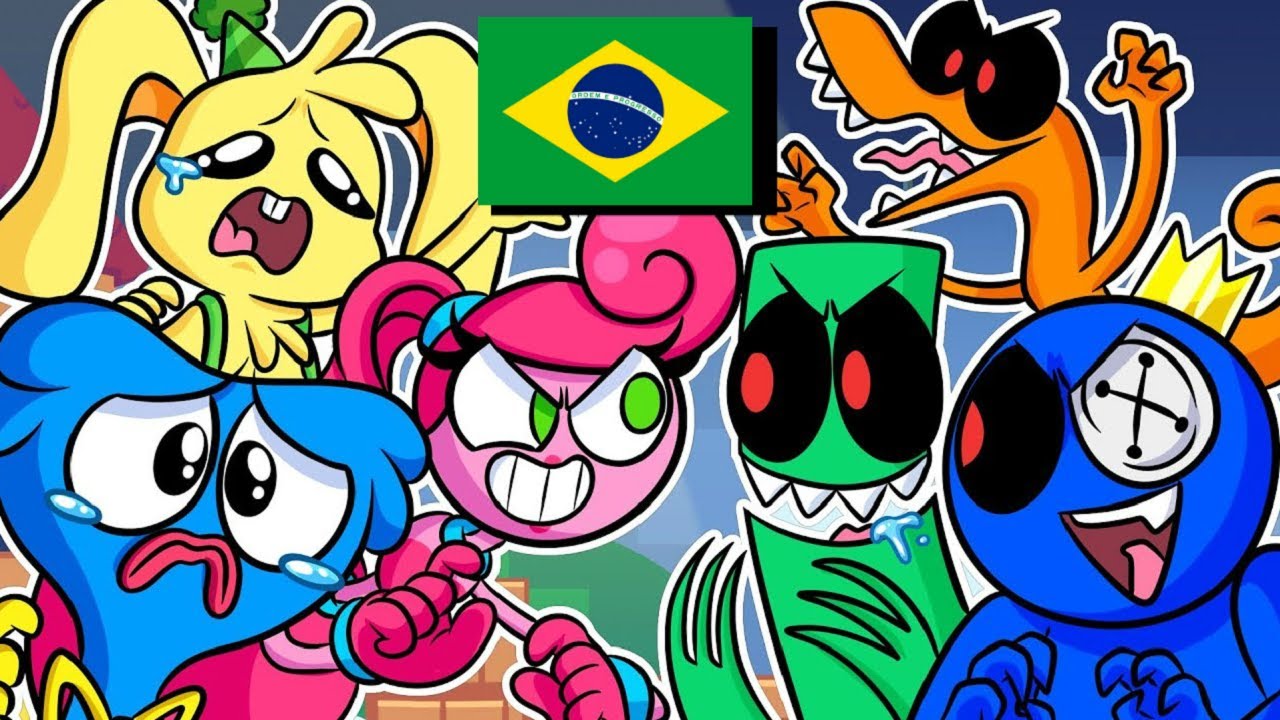 Rainbow Friends Corrompidos vs Poppy Playtime 🎤 Melhores Animações de Friday Night Funkin