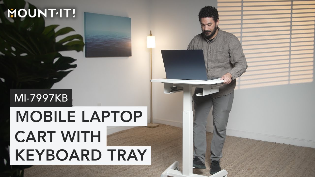 Mobile Laptop Cart with Keyboard Tray | MI-7997KB (Features)