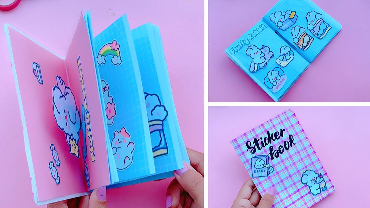 DIY Stickers Book Idea | How to make Sticker Book no glue, no Stapler | how to save your sticker's