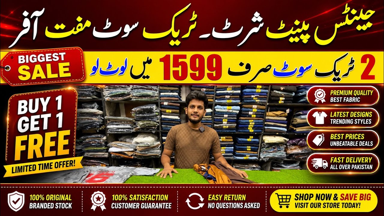 Gents Pants and T-Shirt Collection | Tracksuits For Men | Wholesale Market In Karachi 2026 