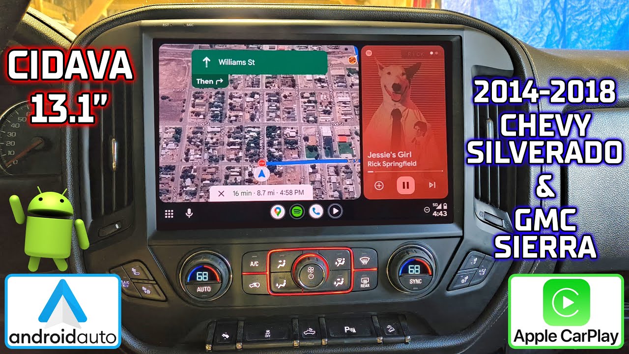 Обзор 13,1-дюймовой автомобильной магнитолы CIDAVA на Android для Chevrolet Silverado и GMC Sierr...