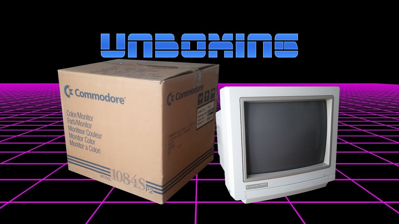 Commodore 1084 S P2 CRT Monitor Unboxing