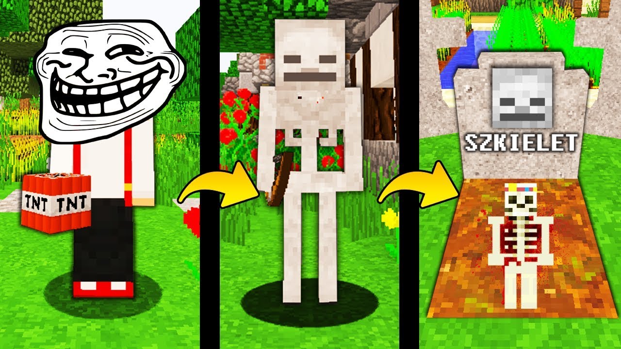JAK TROLLOWAĆ SZKIELETA W MINECRAFT! || MINECRAFT TROLL!
