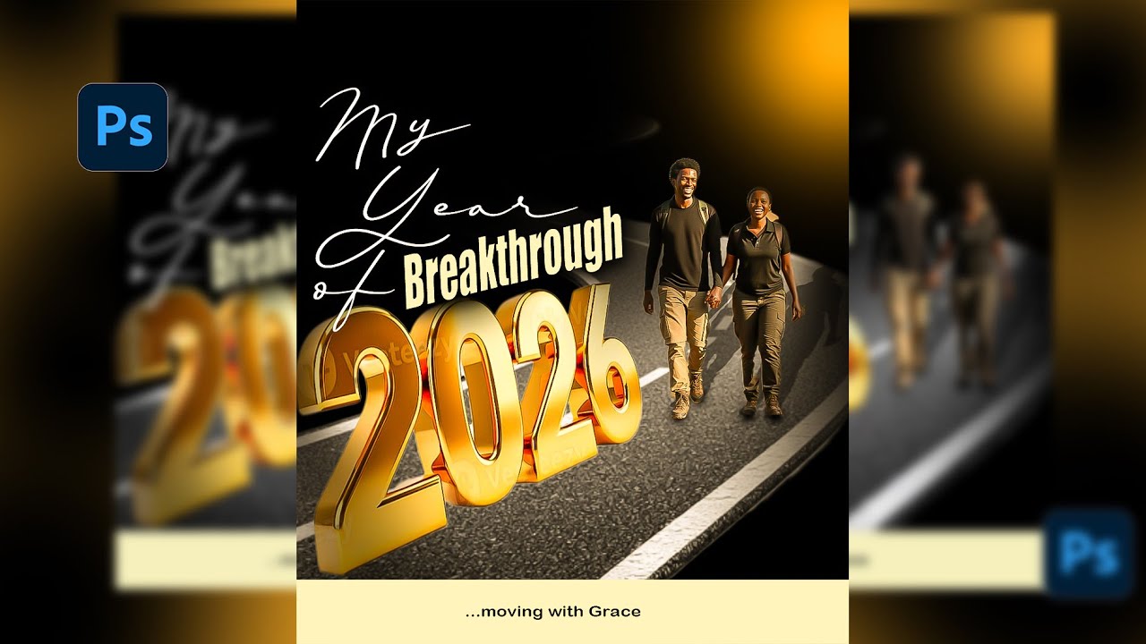 2026 New Year Blessing Flyer Design (Step-by-Step)