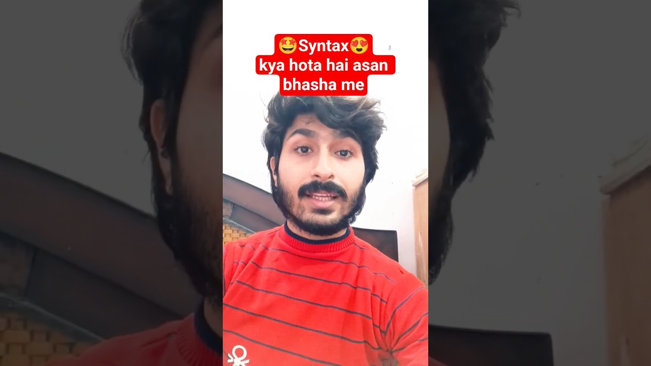 What is Syntax in programming | Syntax asan bhasha me | Chirag Kalra Coding #syntax #programming
