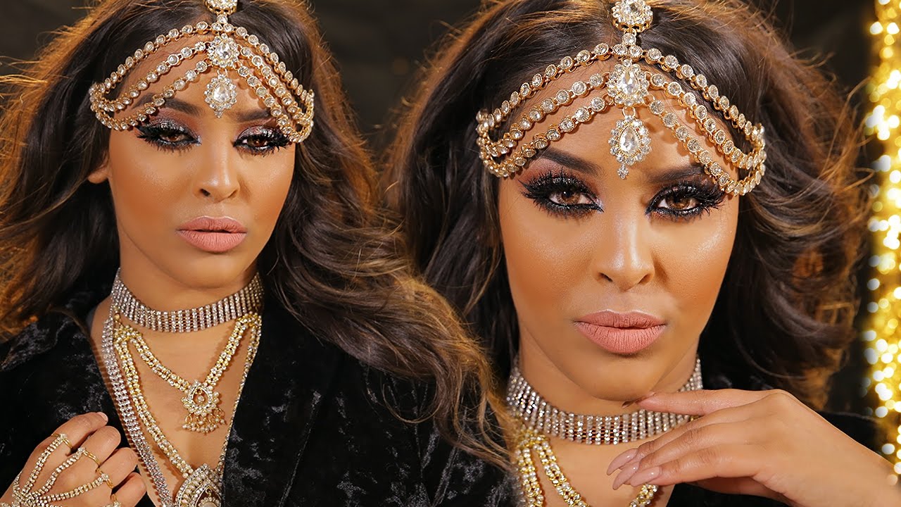 Bollywood Inspired MAC Blue Brown Pigment Smokey Eyes & Peach Nude Lips| N1kk1sSecr3t