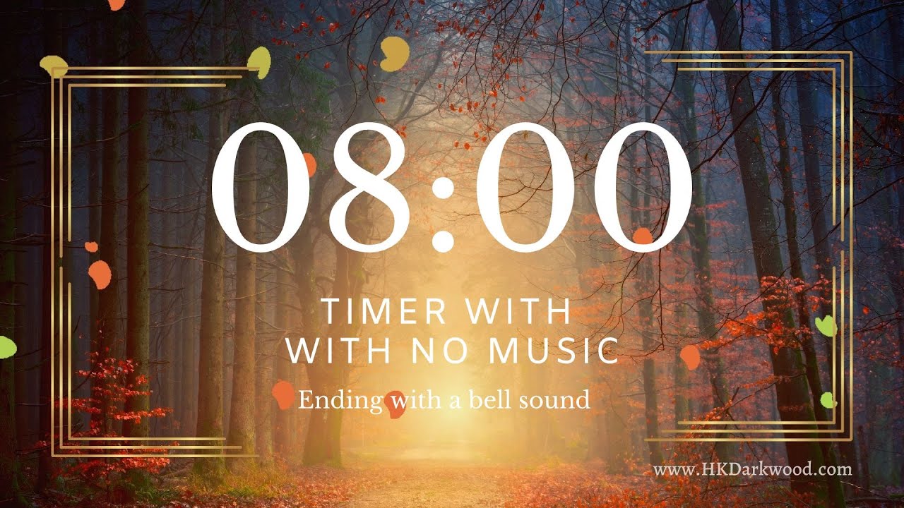 8 min writing timer, no music timer, let's get productive timer