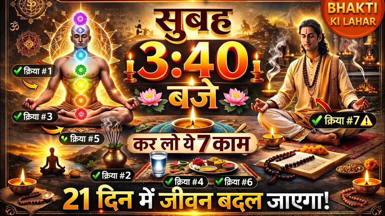 सुबह 3:40 बजे ये 7 काम कर लो | 21 दिन में जीवन बदल जाएगा | Powerful Morning Routineब्रह्म मुहूर्त 