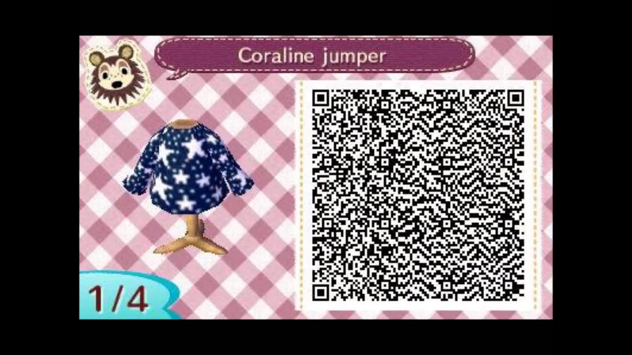 ACNL GIRL CLOTHES QR CODES