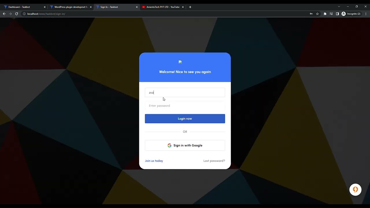 How to create project and submit proposal in taskbot