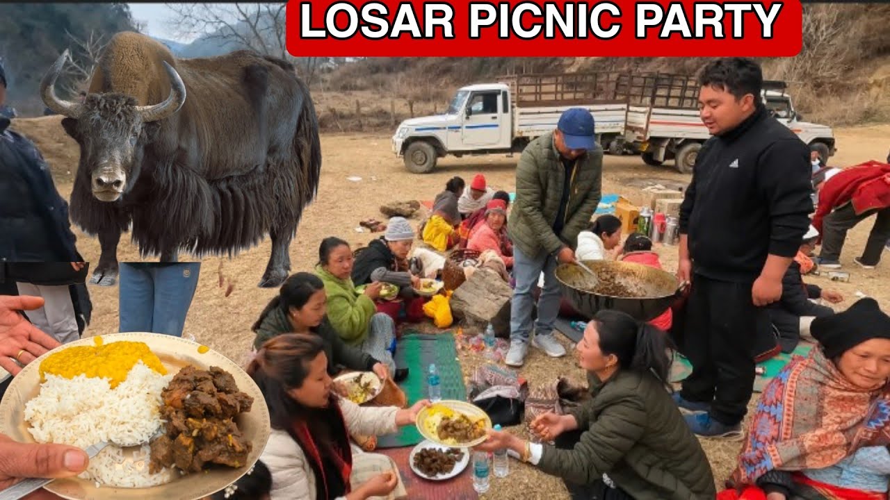 Losar Picnic Party With the Village People of Sanglem and Morsing in Arunachal Pradesh
