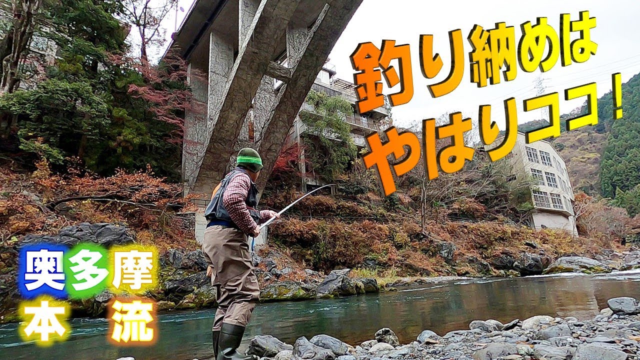 【渓流釣り】奥多摩川でニジマス釣り。釣り納めはやはりココです。2023/12/11