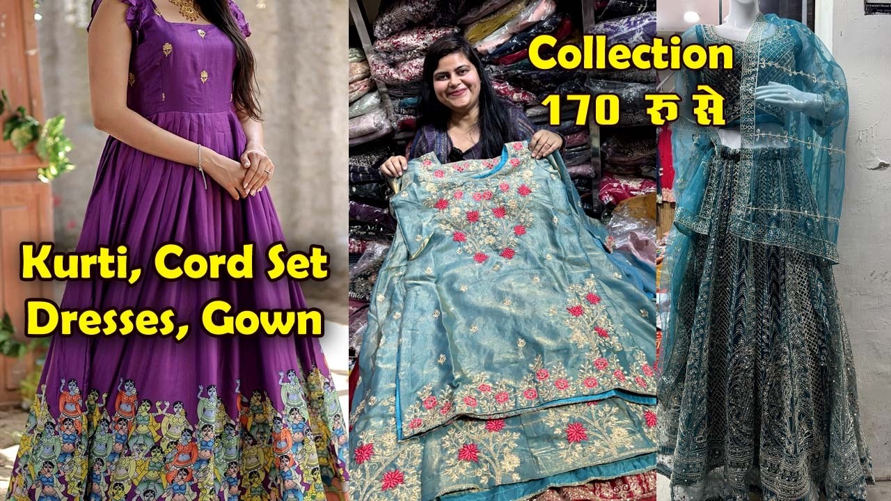 Partywear Dress, Gown, Kurti! 🔥 Designer Collection | Ambala Wholesale Market | Sale Sale Sale