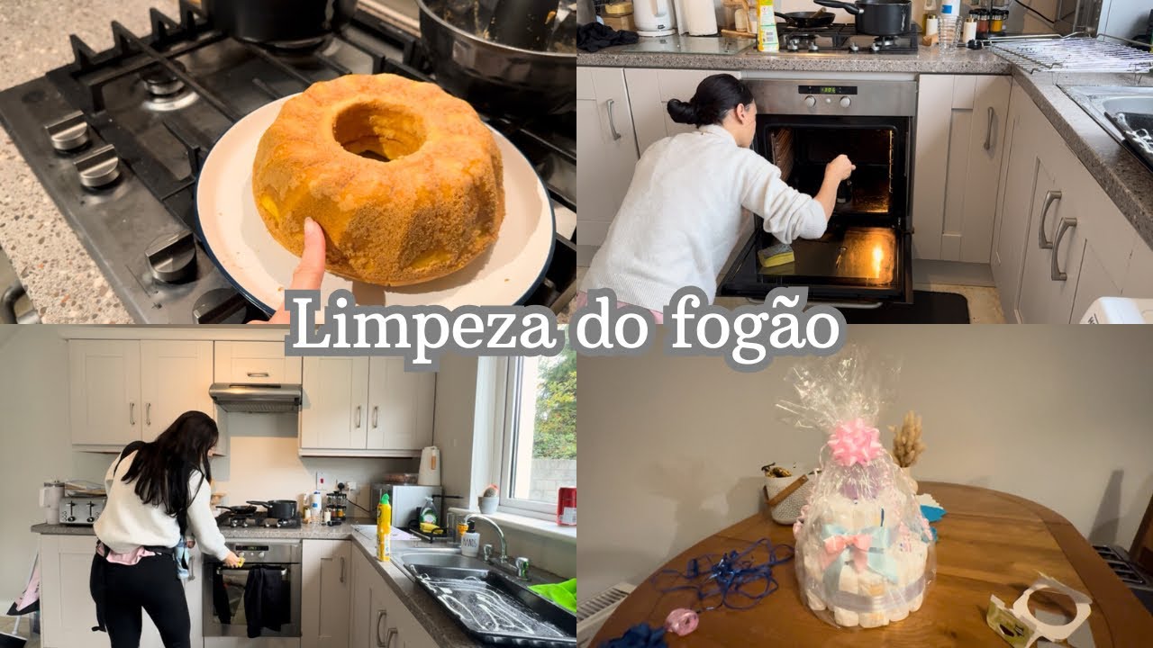 Limpando o fogão e as portas do armário | Bolo de milho | Bolo de fralda