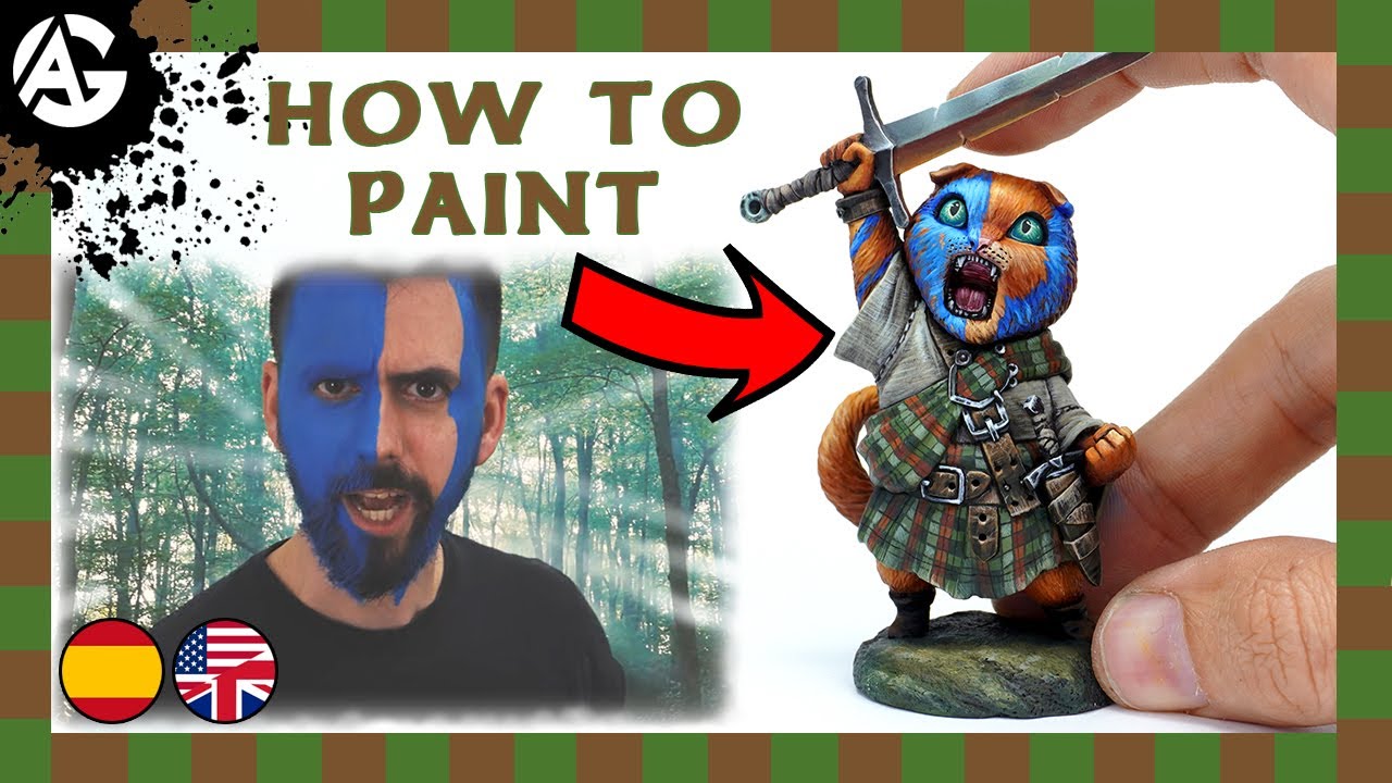 How to paint TARTAN 🟩🟫🟩🟫 &....🤭/ Como pintar a TARTAN 🟩🟫🟩🟫 &..🤭 'Cat Knights Kickstarter'
