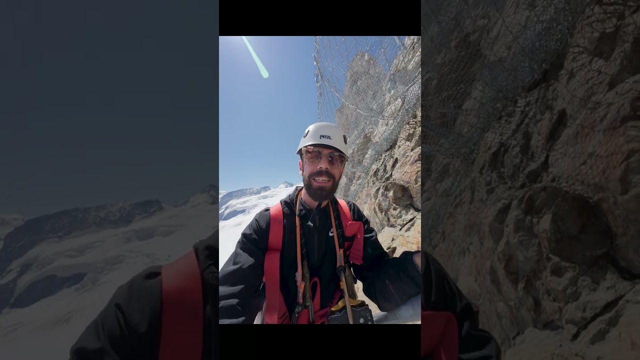 Cable sliding at top of europe  #travelvlog