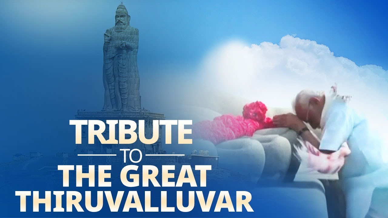 LIVE: PM Modi pays tribute at Thiruvalluvar statue