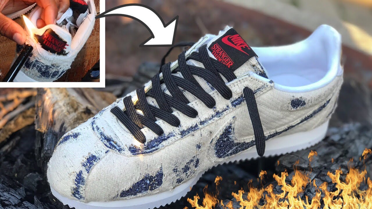 MUST SEE! Burning the Nike Stranger Things Cortez | NOT WHAT I EXPECTED!