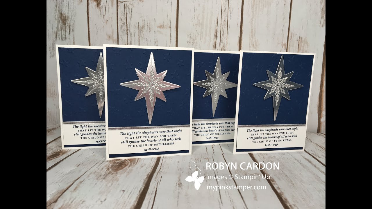 How to Make Stampin' Up! Christmas Cards with Star of Light Stamp Set - Episode 513