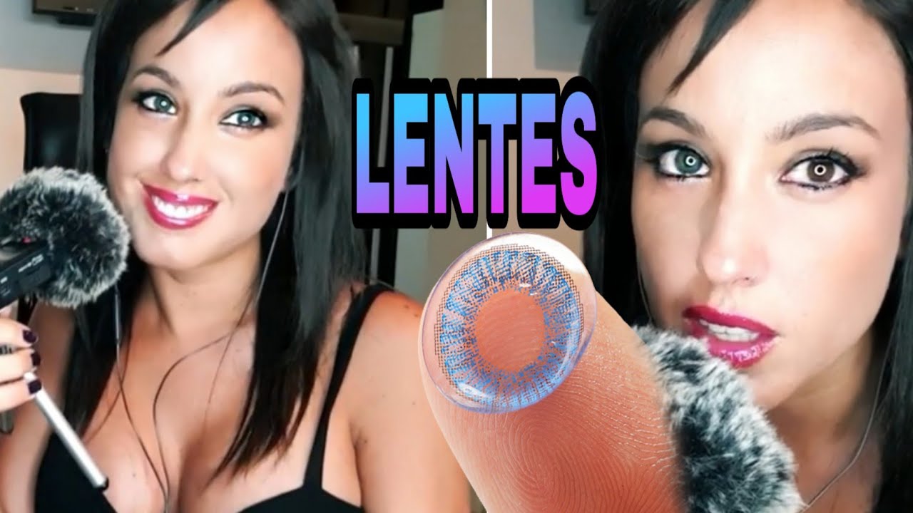 ASMR LENTILLAS Cómo poner y quitar lentes de contacto //Tapping, unboxing y susurros.
