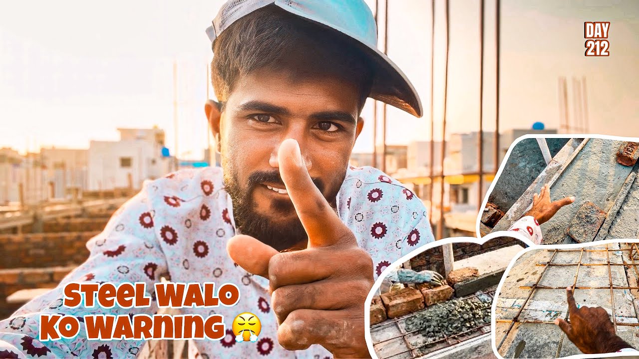 Kaise Check Kare Lintel Loft? 😳| Reinforcement, Centring & Casting | Day 212