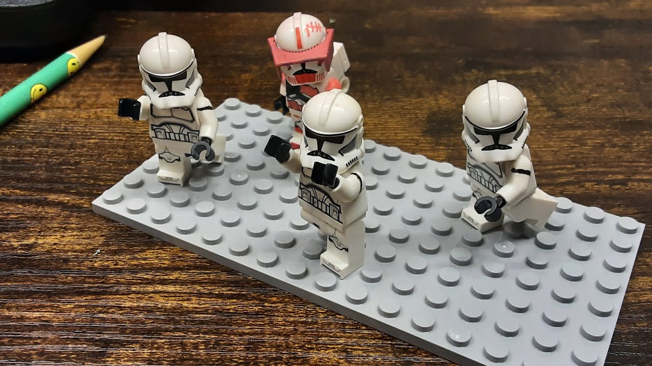 Painted lego Clone troopers