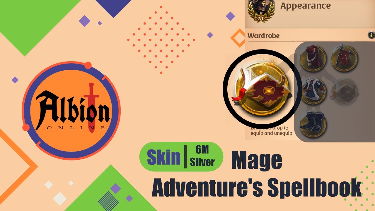How to buy Mage Adventure Spellbook skin with silver | Albion Online Skin