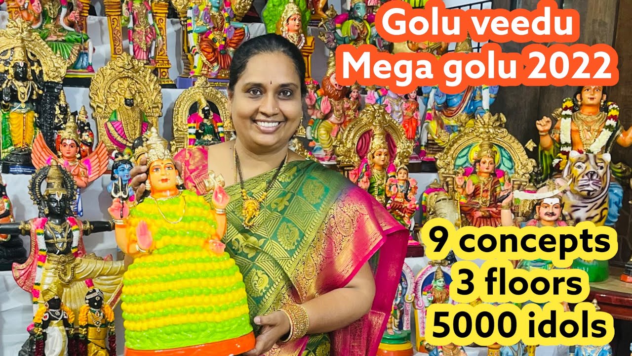The most awaited Mega Golu | 3 floors, 9 concepts, 5000 idols | Nirvignalakshmi illam 12th year golu