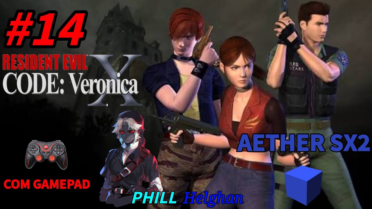 Resident Evil Code Veronica X #14 (gameplay definitiva com gamepad) AetherSX2