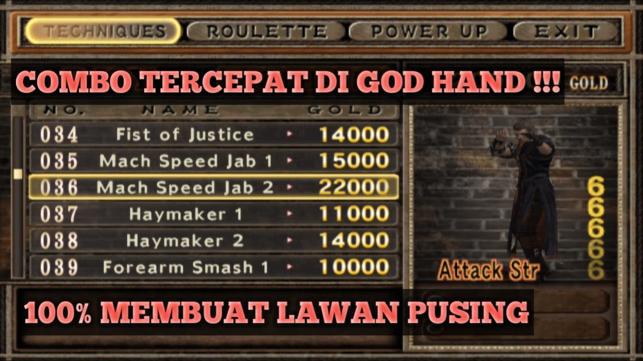 2 COMBO TERCEPAT DI GODHAND (1 DETIK 5 PUKULAN)