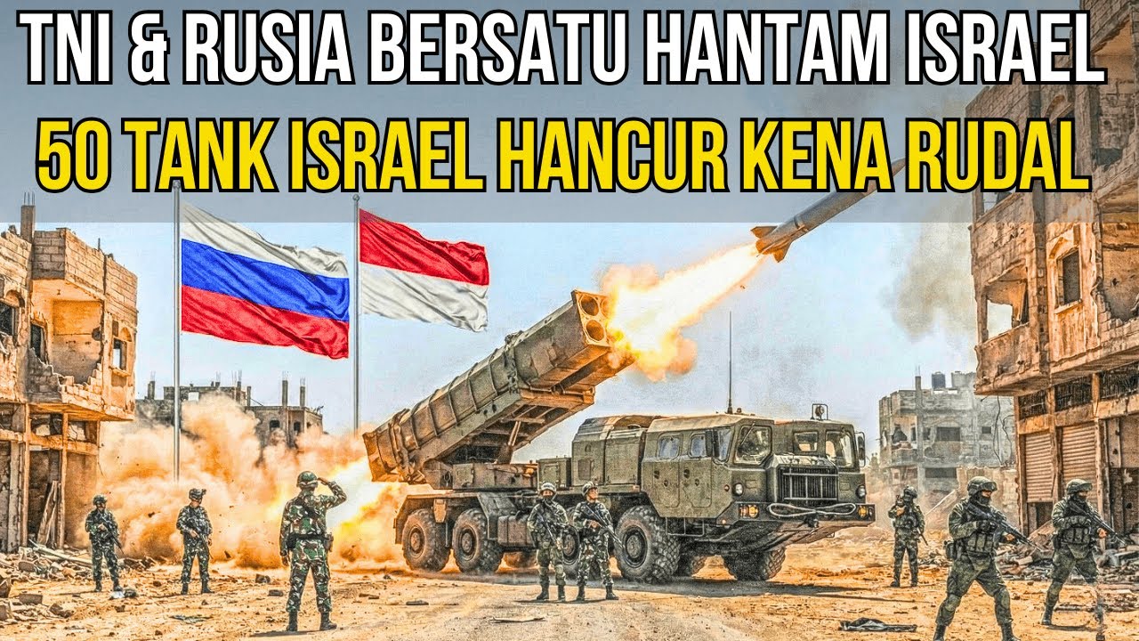 TNI RUSIA SATUKAN KEKUATAN‼️RUDAL HIPERSONIK HANCURKAN 50 TANK MERKAVA ISRAEL‼️