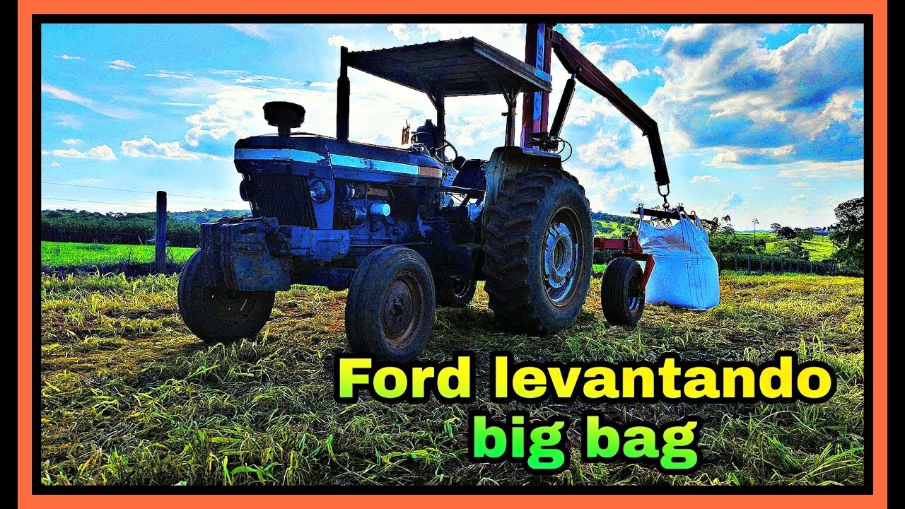 Como levar um bag de adubo com o guincho em um trator pequeno (PARTE 2)