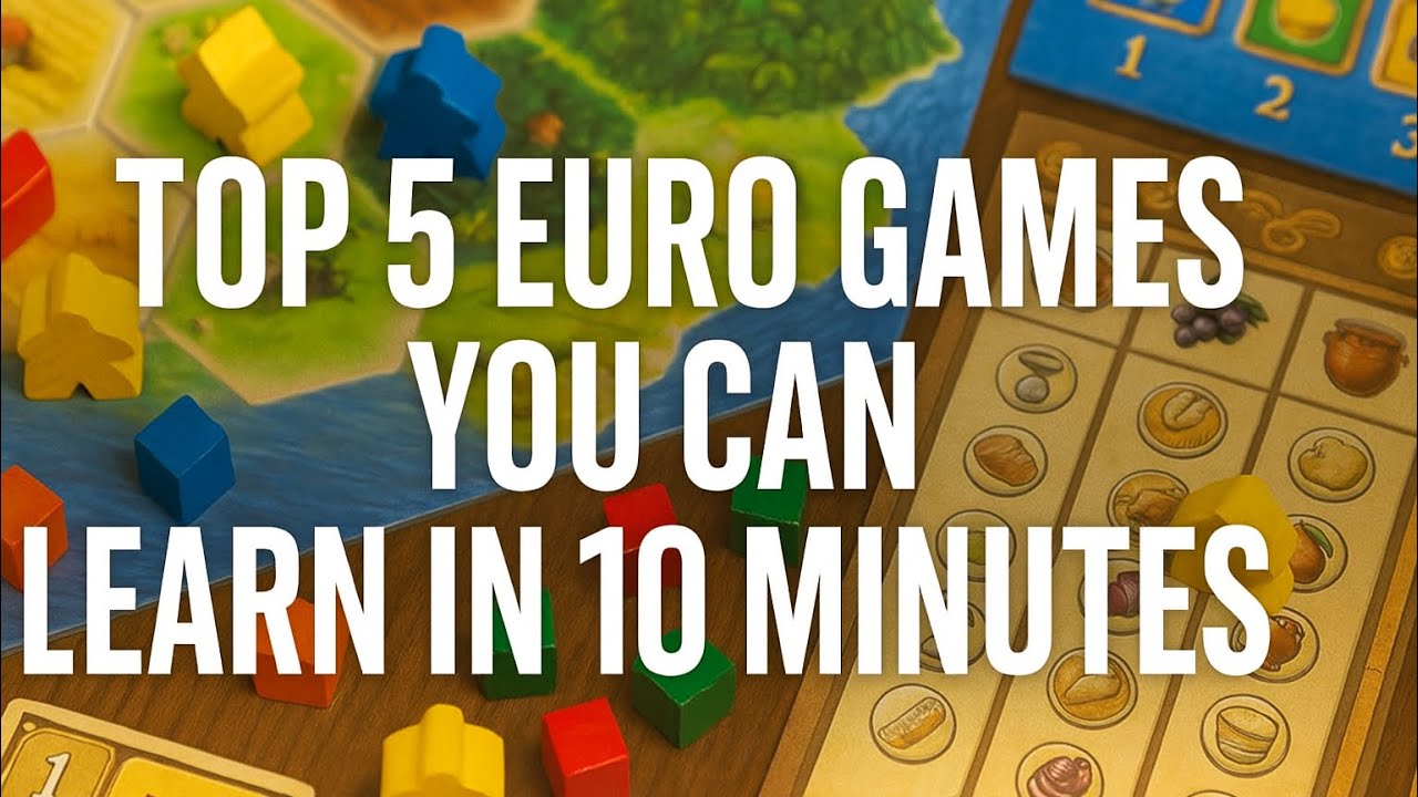 🎲 Top 5 Euro Games You Can Learn in Just 10 Minutes! 🧠