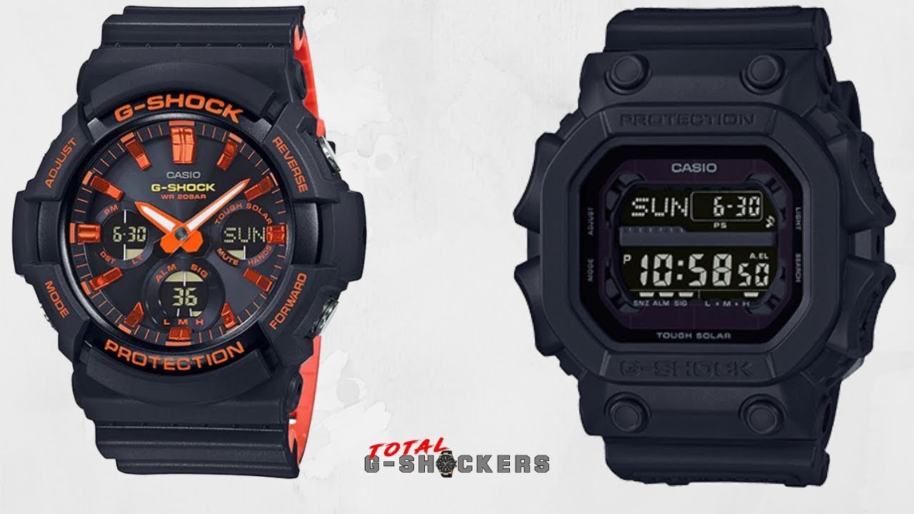 Casio G-Shock Pomarańczowy motyw GAS100BR-1A kontra G-Shock King GX56BB-1