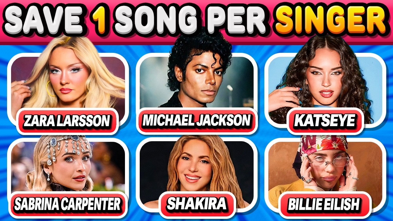 SAVE ONE SONG PER SINGER 🎶 6 SONGS PER SINGER | Music Quiz 2026