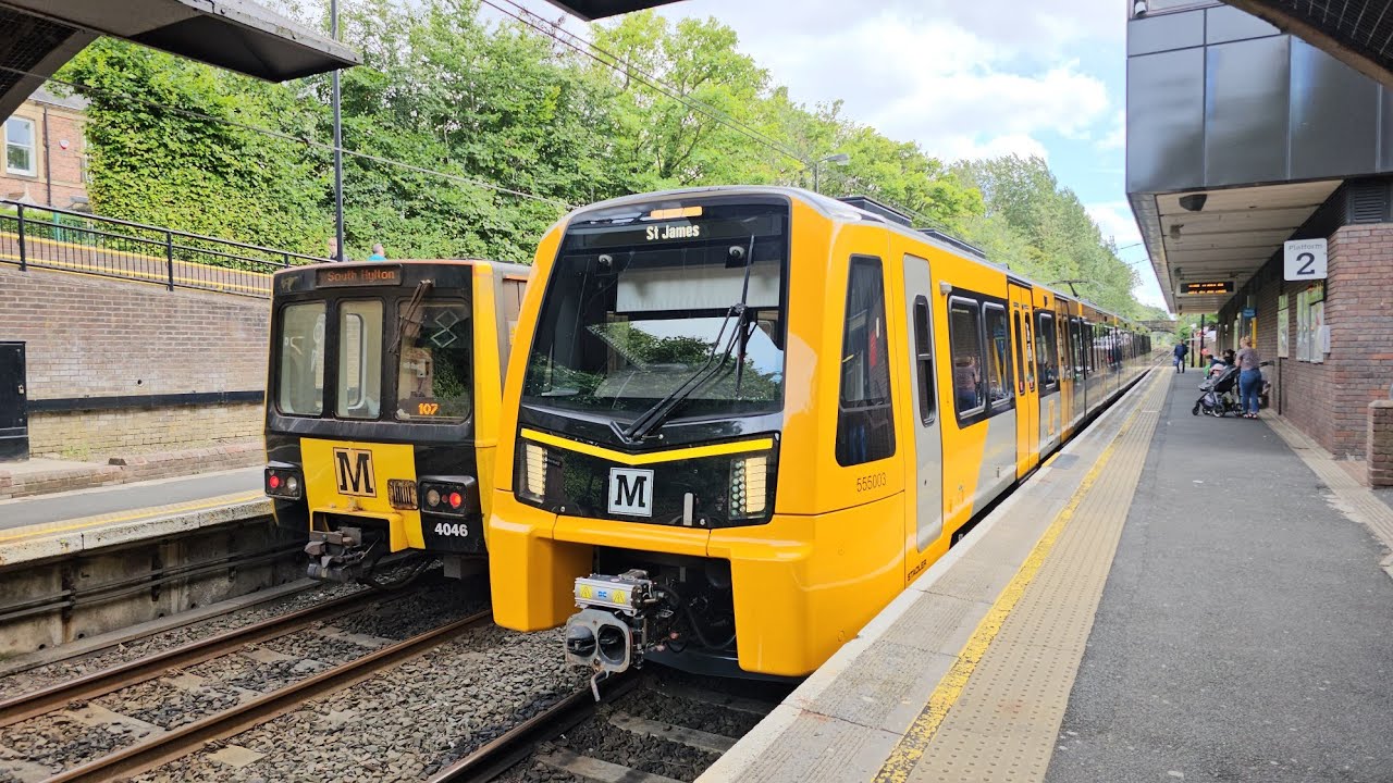 Trains at South Gosforth | Tyne & Wear Metro | 555003 + 555005 on Test! | 09.08.24