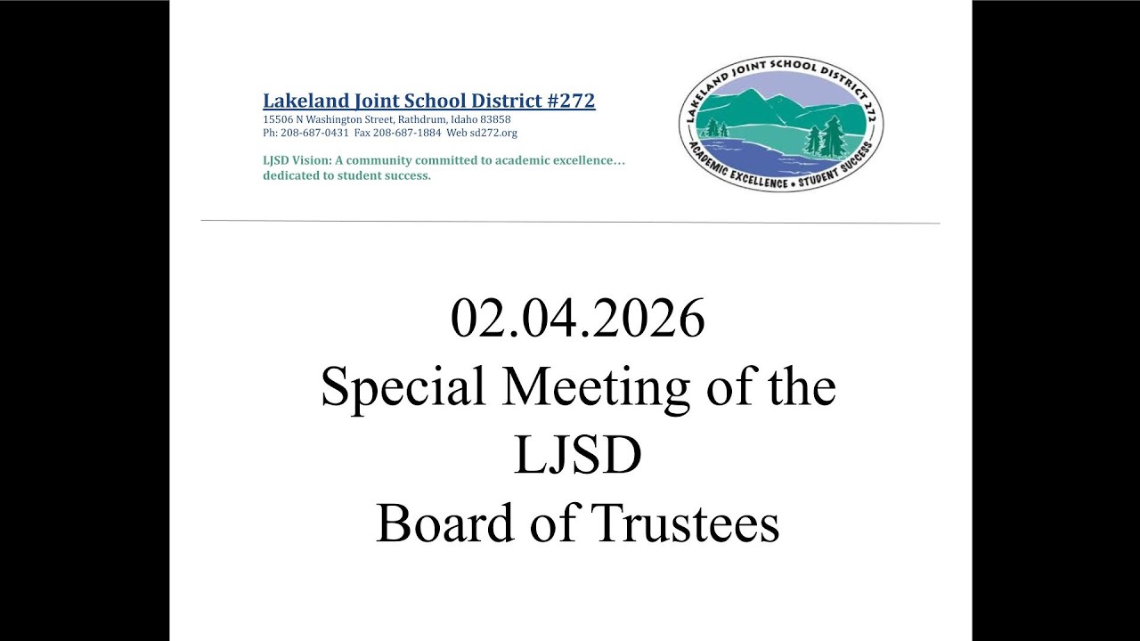 02.04.2026 Special Meeting of the LJSD Board of Trustees
